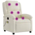 Miniatyrbild 2 av 2: Massagefåtölj gräddvit sammet
