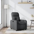 Miniatyrbild 1 av 2: Reclinerfåtölj mörkgrå tyg