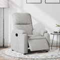 Miniatyrbild 1 av 2: Elektrisk reclinerfåtölj ljusgrå mikrofibertyg