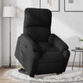 Miniatyrbild 1 av 2: Reclinerfåtölj med uppresningshjälp svart mikrofibertyg