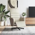 Miniatyrbild 1 av 2: Reclinerfåtölj med fotstöd gräddvit konstläder