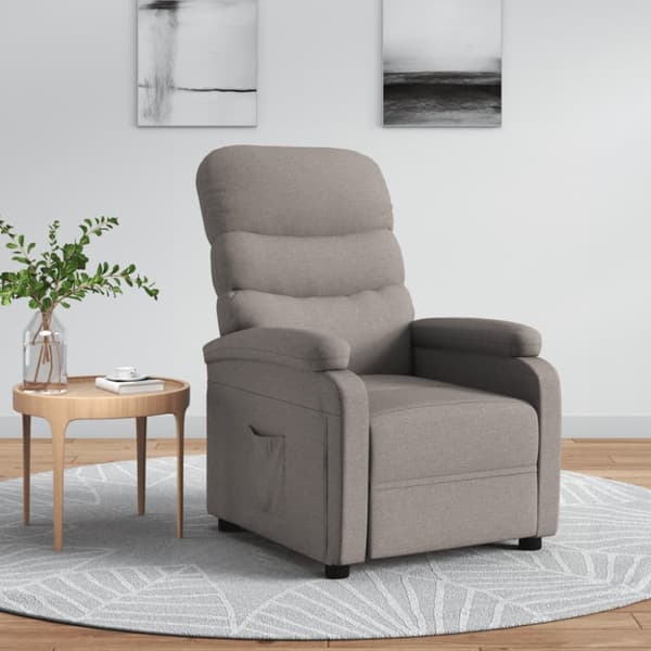 Reclinerfåtölj taupe tyg