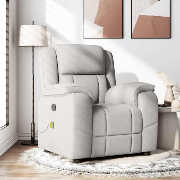 Massagefåtölj molngrå tyg