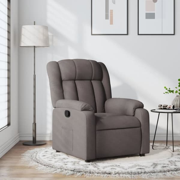 Reclinerfåtölj taupe tyg