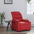 Miniatyrbild 1 av 2: Reclinerfåtölj röd konstläder