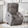 Miniatyrbild 1 av 2: Elektrisk reclinerfåtölj med uppresningshjälp taupe tyg