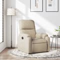 Miniatyrbild 1 av 2: Reclinerfåtölj gräddvit mikrofibertyg