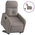 Miniatyrbild 2 av 2: Elektrisk reclinerfåtölj med uppresningshjälp taupe tyg