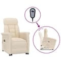 Miniatyrbild 2 av 2: Elektrisk reclinerfåtölj beige mikrofiber