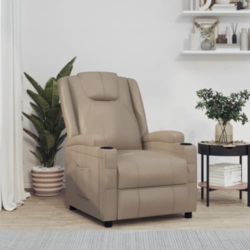 Reclinerfåtölj cappuccino konstläder