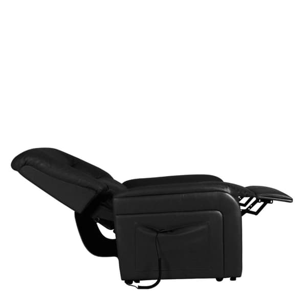 Reclinerfåtölj svart konstläder
