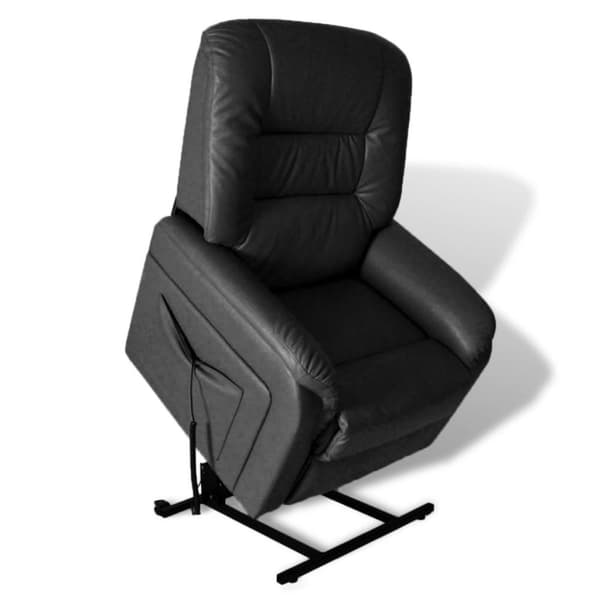 Reclinerfåtölj svart konstläder