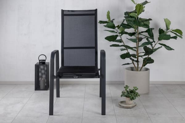 FURNLUX UTOMHUS RECLINER STOL COPACABANA SVART 57CM