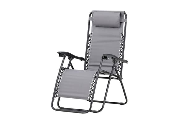 FURNLUX UDENDØRS HVILESTOL VULCANO GRÅ & SORT 64CM