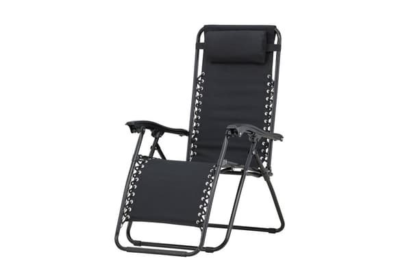 FURNLUX UTOMHUS RECLINER STOL VULCANO SVART 64CM