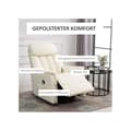 Miniatyrbild 4 av 6: HOMCOM Reclinersoffa Tv-fåtölj med elektrisk lyftfunktion Funktion som vilstol Konstläder beige, 80 x 94 x 104 cm