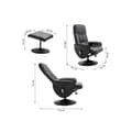 Miniatyrbild 3 av 6: Chaise longue HOMCOM Förvaringsutrymme med 10 vibrationspunkter Syntetläder svart 76 x 81 x 105 cm