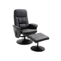Miniatyrbild 1 av 6: Chaise longue HOMCOM Förvaringsutrymme med 10 vibrationspunkter Syntetläder svart 76 x 81 x 105 cm
