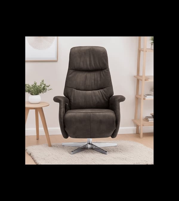 Rootz Fåtölj - Vridbar vilstol - Justerbar loungestol - 360° vridbar, lutande, justerbar nackstöd - 90cm x 79cm x 114cm