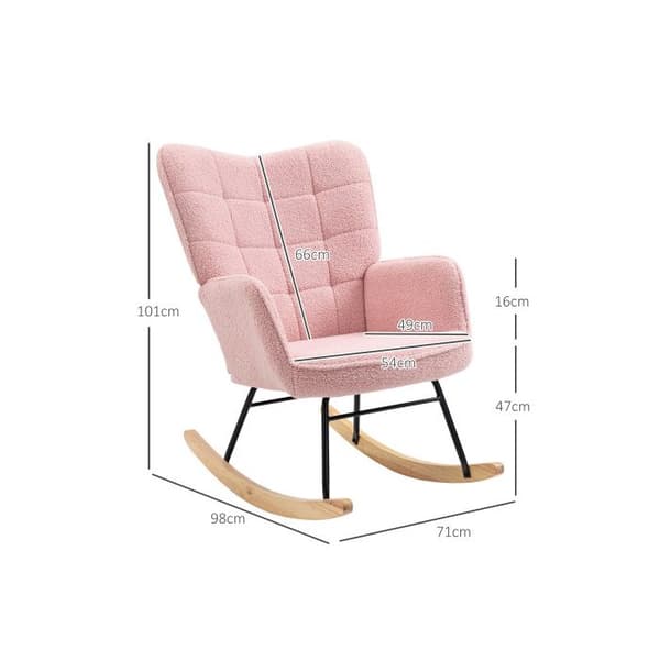 Sängsoffa för rum, kapacitet 120 kg, imitation av lammull, färg rosa