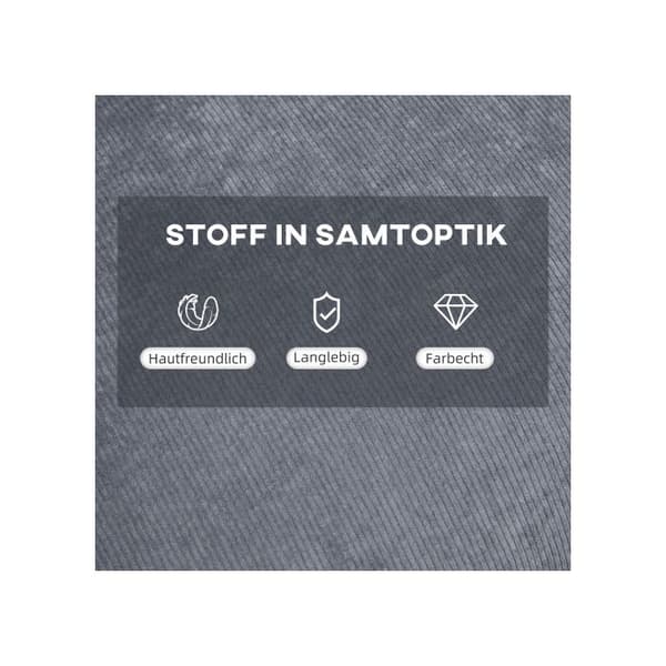 HOMCOM Sängsoffa Pouf Fåtölj TV Justerbar lutningsfunktion Grå
