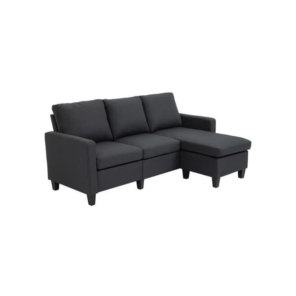 HOMCOM L-formad tygsoffa (197x139x91 cm, för vardagsrummet)