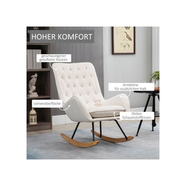 HOMCOM Fåtölj Fåtölj, 69 x 90 x 100 cm, mysig och bekväm.