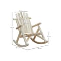 Miniatyrbild 3 av 6: Outsunny gungstol Trädgårdsstol Relax i naturligt granträ