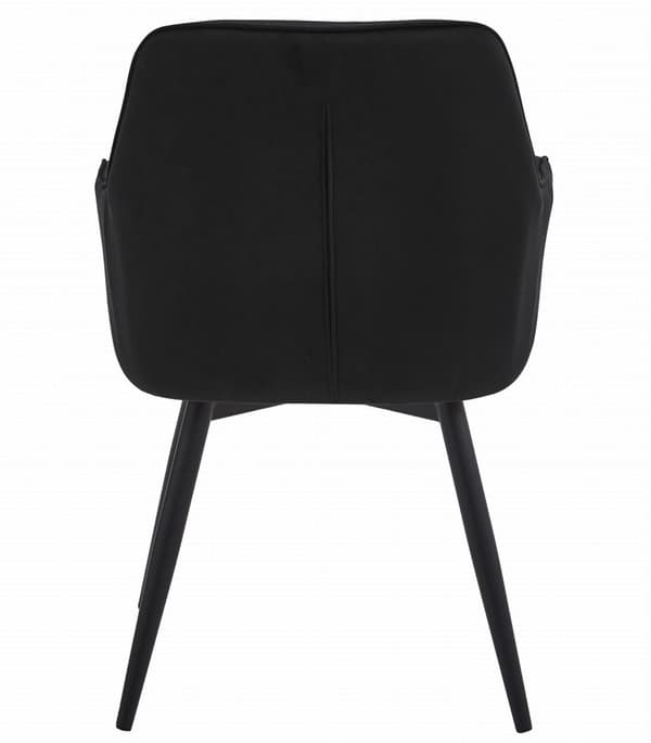 JORK360 Stol - Svart sammet / Svarta ben x 1