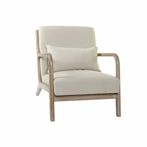 Nojatuoli DKD Home Decor 66 x 79 x 75 cm Sixties Beige Puu Muovinen