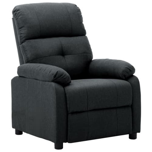 Reclinerfåtölj mörkgrå tyg