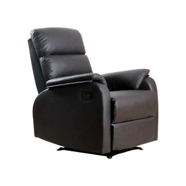 HOMCOM Ergonomisk justerbar TV-fåtölj Fritidsfåtölj i brun konstläder 75x92x99cm