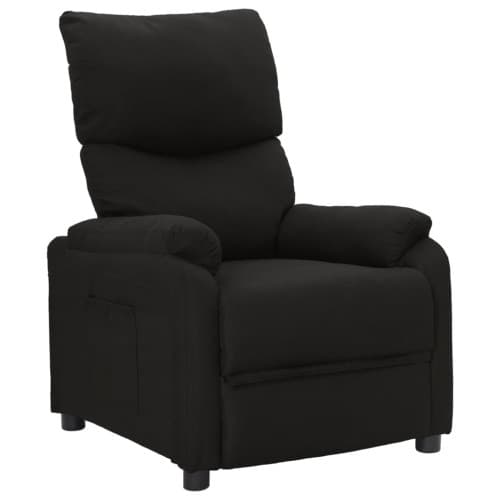 Reclinerfåtölj svart tyg