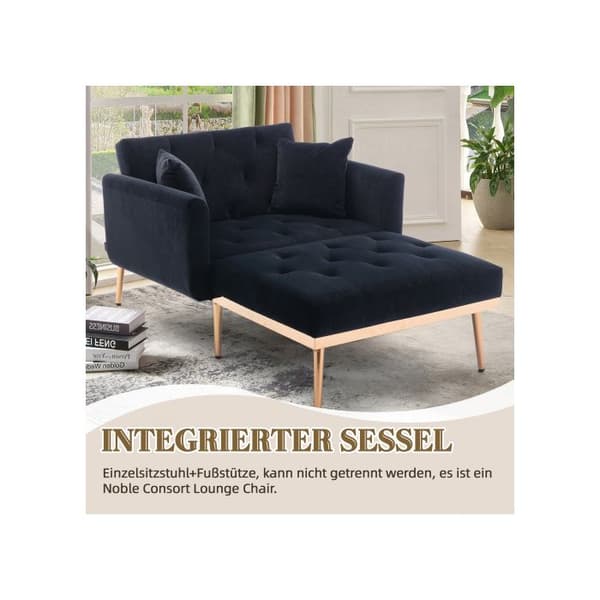 Modern stil fåtölj, justerbart ryggstöd Karamellfåtölj, hopfällbar soffa (järn)