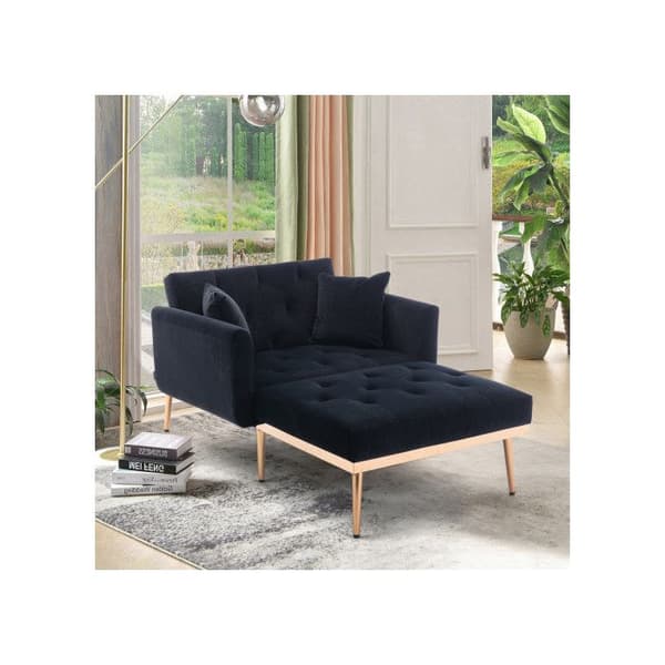 Modern stil fåtölj, justerbart ryggstöd Karamellfåtölj, hopfällbar soffa (järn)