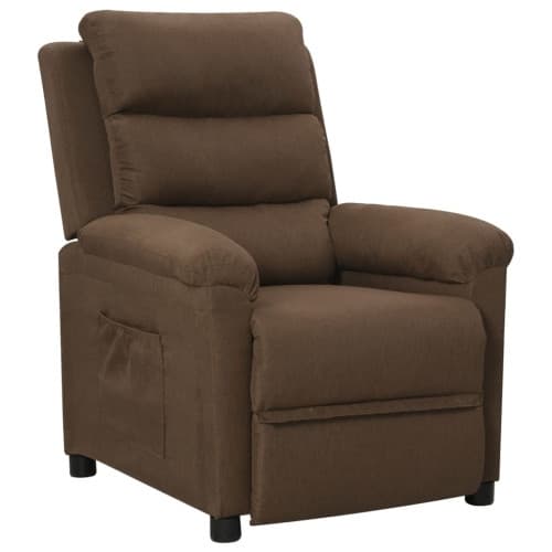 Reclinerfåtölj brun tyg