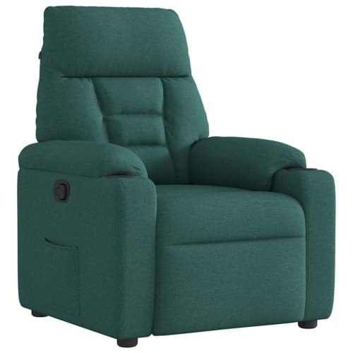 Reclinerfåtölj mörkgrön tyg