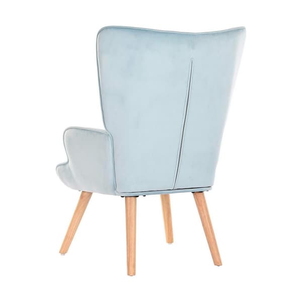 Nojatuoli DKD Home Decor Sininen Taivaansininen Luonnollinen Puu Muovinen 67 x 75 x 96 cm