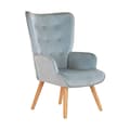 Pikkukuva 7 / 7: Nojatuoli DKD Home Decor Sininen Taivaansininen Luonnollinen Puu Muovinen 67 x 75 x 96 cm