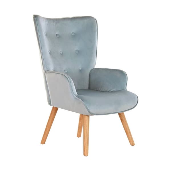 Nojatuoli DKD Home Decor Sininen Taivaansininen Luonnollinen Puu Muovinen 67 x 75 x 96 cm