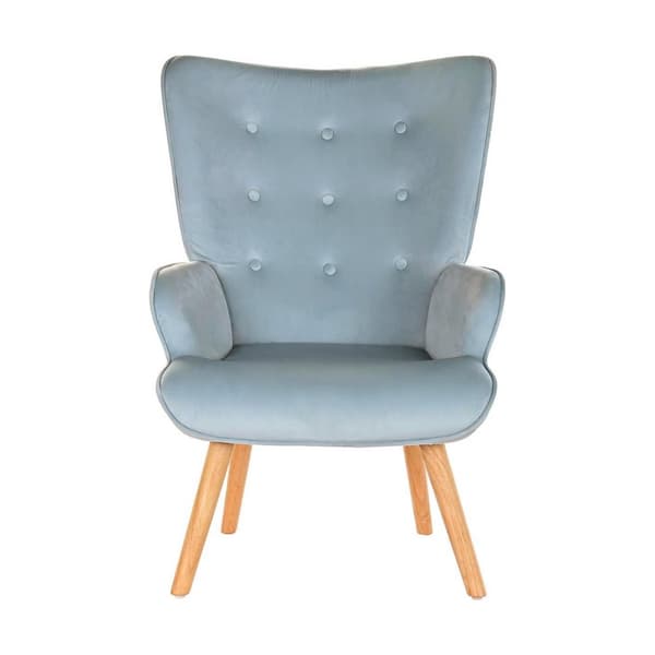 Nojatuoli DKD Home Decor Sininen Taivaansininen Luonnollinen Puu Muovinen 67 x 75 x 96 cm