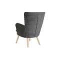 Pikkukuva 7 / 7: Nojatuoli DKD Home Decor Luonnollinen Puu Polyesteri Tumman harmaa (66 x 67 x 92 cm)