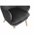 Pikkukuva 2 / 7: Nojatuoli DKD Home Decor Luonnollinen Puu Polyesteri Tumman harmaa (66 x 67 x 92 cm)