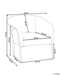 Miniatyrbilde 3 av 8: Lenestol Lys Beige Polyester Polstring Metallramme Moderne Badekarstol