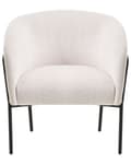 Miniatyrbilde 4 av 8: Lenestol Lys Beige Polyester Polstring Metallramme Moderne Badekarstol