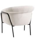 Miniatyrbilde 5 av 8: Lenestol Lys Beige Polyester Polstring Metallramme Moderne Badekarstol