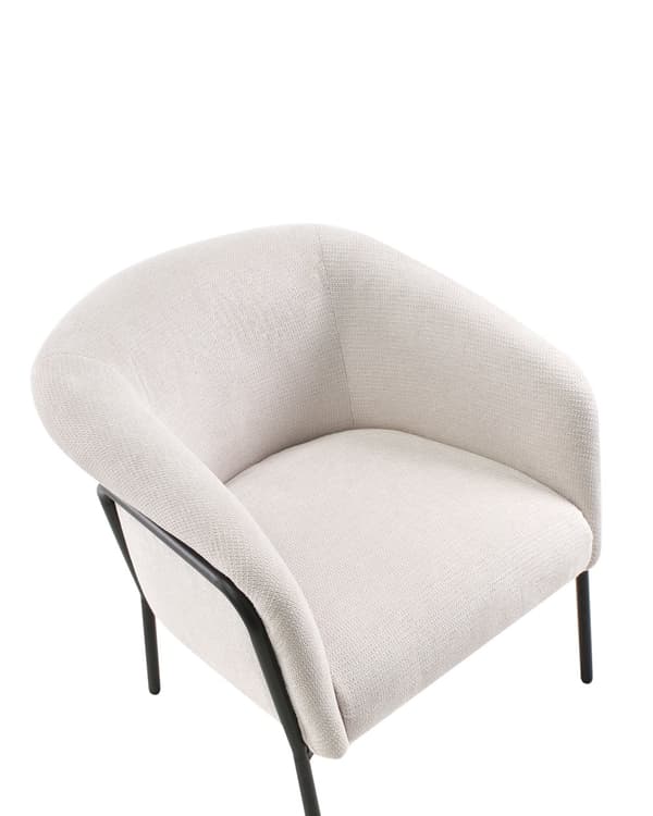 Lenestol Lys Beige Polyester Polstring Metallramme Moderne Badekarstol