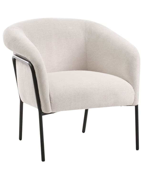 Lenestol Lys Beige Polyester Polstring Metallramme Moderne Badekarstol