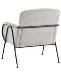 Miniatyrbilde 5 av 9: Lenestol Svart og Hvit Polyester Trekk Metallramme Århundrets Moderne
