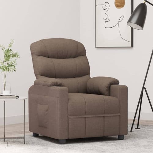 Reclinerfåtölj taupe tyg
